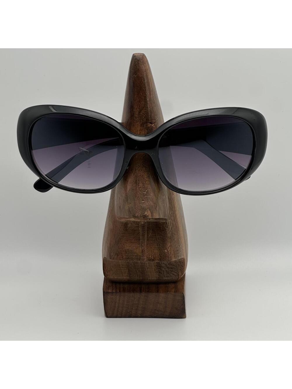 Franco Sarto Black Oversized Sunglasses with Purple Gradient Lenses